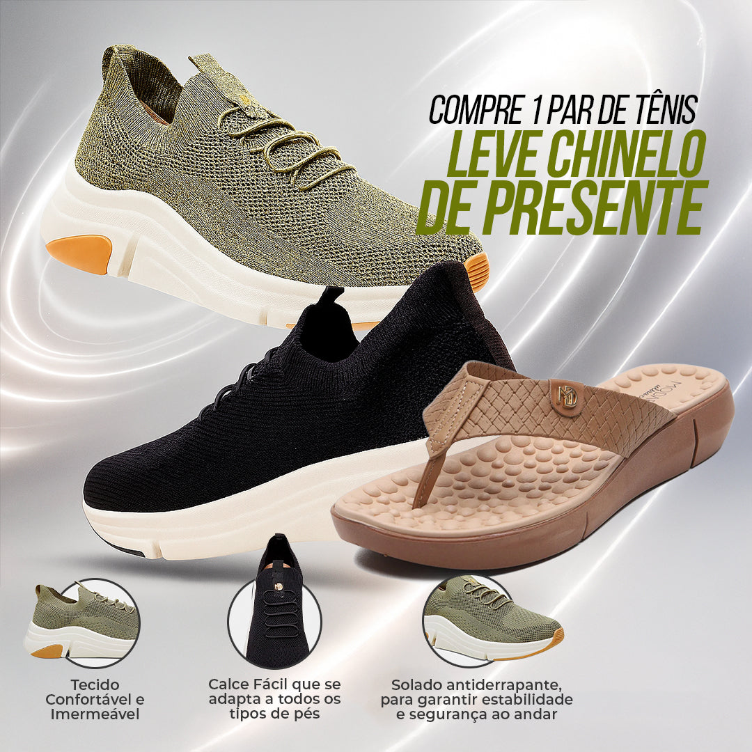 Tênis Ortopédico Modare + Chinelo Massageador